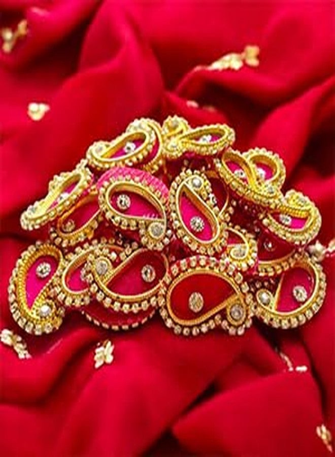 Adikala 25 pc Paisley Shape Decorative Embroidered Appliqué Patches for Goddess & Laddu Gopal Dress Creation, Art & Craft DIY, Clothes, Blouse, Embroidery Work (Multi 1) - Image 5